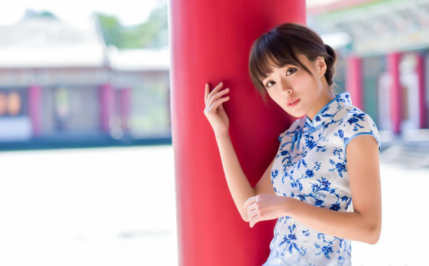 [Mzsock] NO.189 Miao Wanyu floral short cheongsam with high heels and beautiful legs street photography#[68P]-52