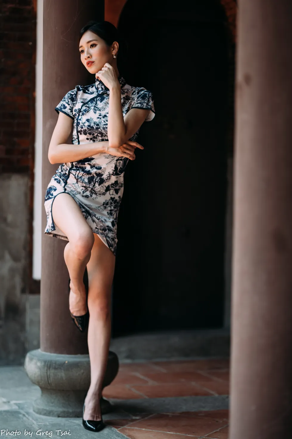 [Mzsock] NO.151 Zhang Jun short cheongsam, stockings, high heels and beautiful legs street photography#[54P]-52