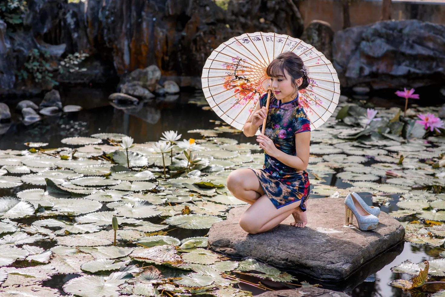 [Mzsock] NO.194 Yu Chen short cheongsam high heels beautiful legs street photography#[105P]-99